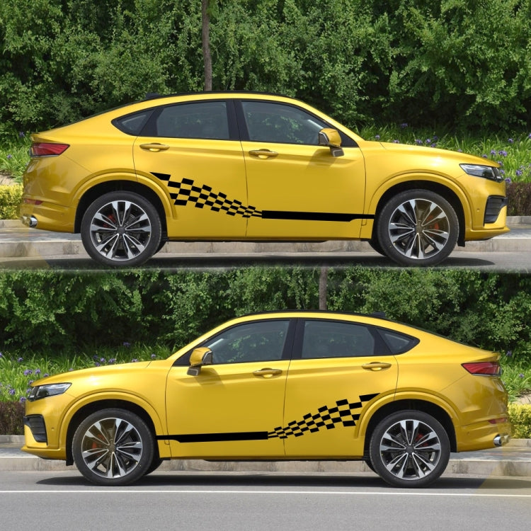 2 PCS/Set D-944 Striped Plaid Pattern Car Modified Decorative Sticker(Black) - Decorative Sticker by PMC TechLife | Online Shopping South Africa | PMC TechLife | Buy Now Pay Later Mobicred
