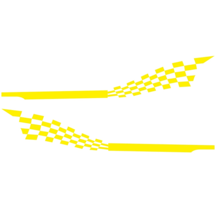 2 PCS/Set D-944 Striped Plaid Pattern Car Modified Decorative Sticker(Yellow) - Decorative Sticker by PMC TechLife | Online Shopping South Africa | PMC TechLife | Buy Now Pay Later Mobicred