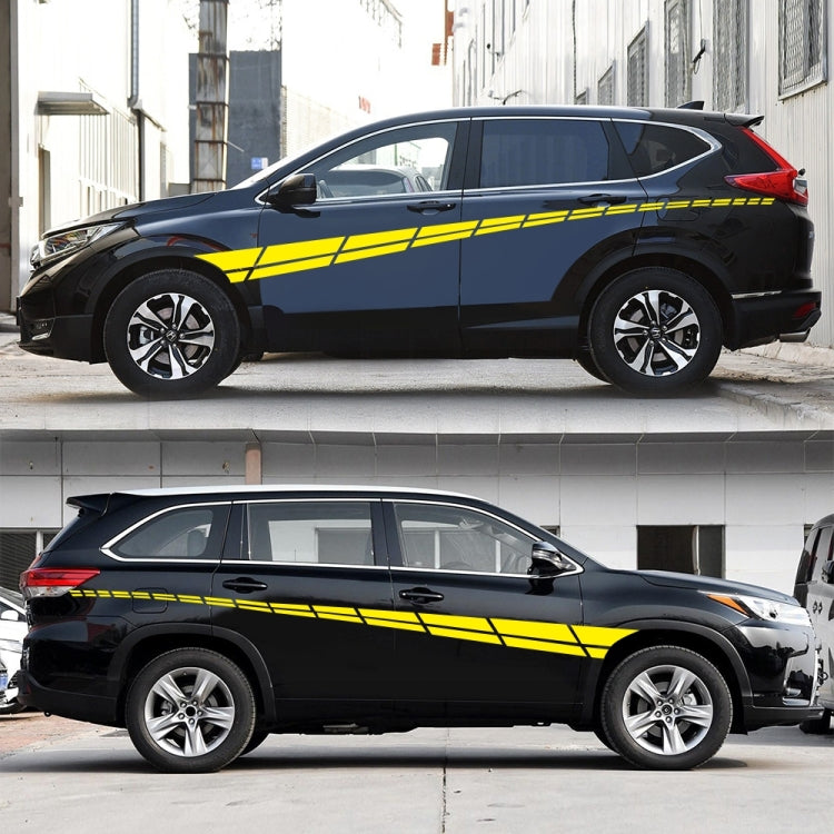 2 PCS/Set D-961 Checkered Flag Pattern Car Modified Decorative Sticker(Yellow) - Decorative Sticker by PMC TechLife | Online Shopping South Africa | PMC TechLife | Buy Now Pay Later Mobicred