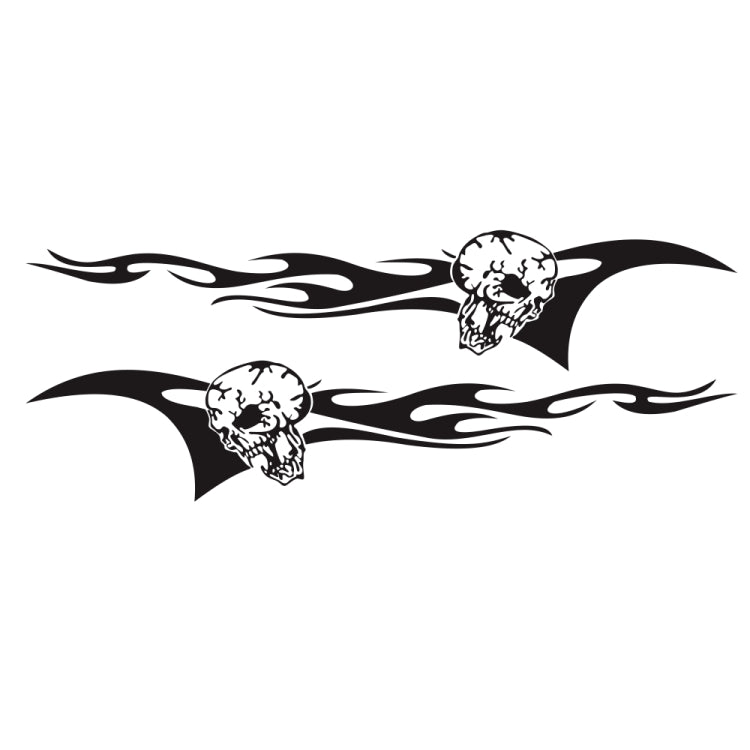 2 PCS/Set D-964 Skull Flame Pattern Car Modified Decorative Sticker(Black) - Decorative Sticker by PMC TechLife | Online Shopping South Africa | PMC TechLife | Buy Now Pay Later Mobicred