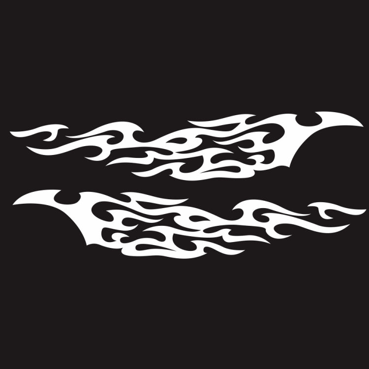 2 PCS/Set D-969 Flame Pattern Car Modified Decorative Sticker(White) - Decorative Sticker by PMC TechLife | Online Shopping South Africa | PMC TechLife | Buy Now Pay Later Mobicred