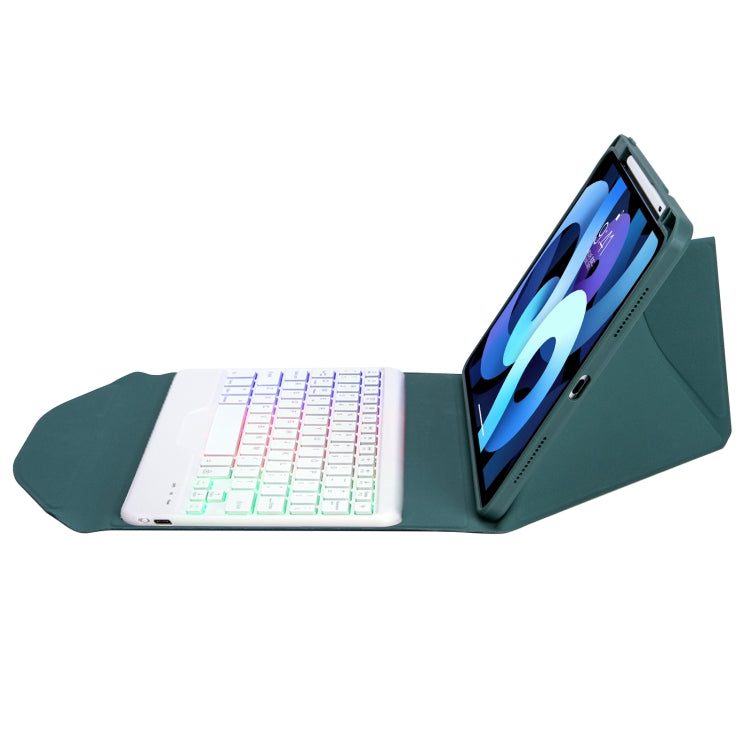 Z11BS Pen Slot Backlight Bluetooth Keyboard Leather Tablet Case For iPad Pro 11 2021/2020/2018(Green) - For iPad Pro by PMC TechLife | Online Shopping South Africa | PMC TechLife