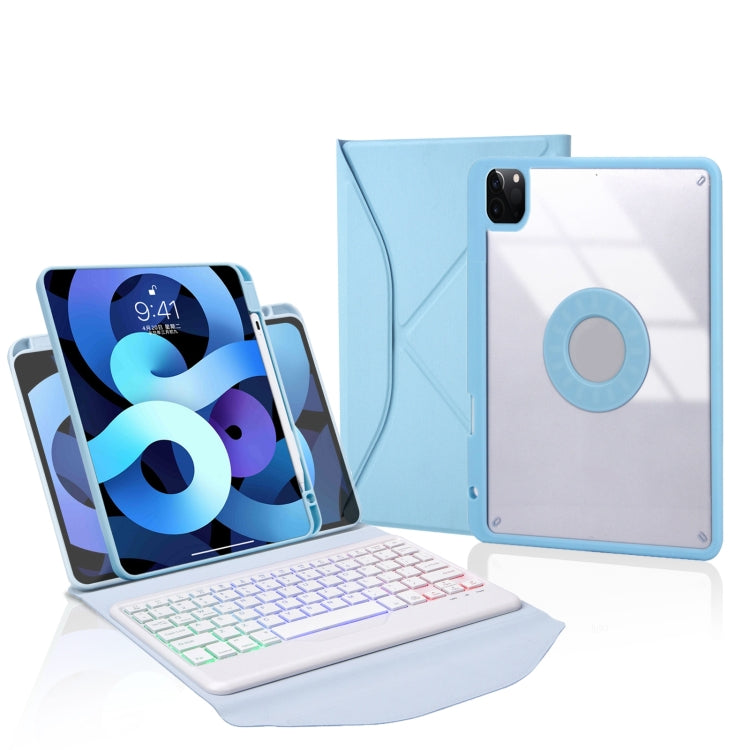 Z11BS Pen Slot Backlight Bluetooth Keyboard Leather Tablet Case For iPad Pro 11 2021/2020/2018(Sky Blue) - For iPad Pro by PMC TechLife | Online Shopping South Africa | PMC TechLife