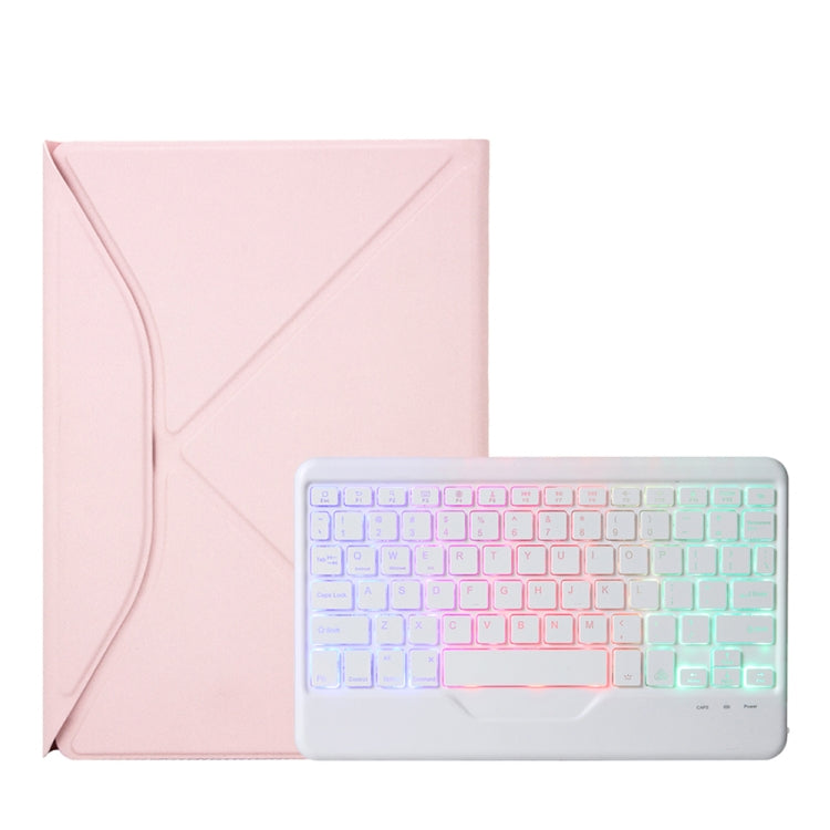 Z098BS Pen Slot Backlight Bluetooth Keyboard Leather Tablet Case For iPad Air 10.9 2022/2020(Pink) - For iPad Air by PMC TechLife | Online Shopping South Africa | PMC TechLife