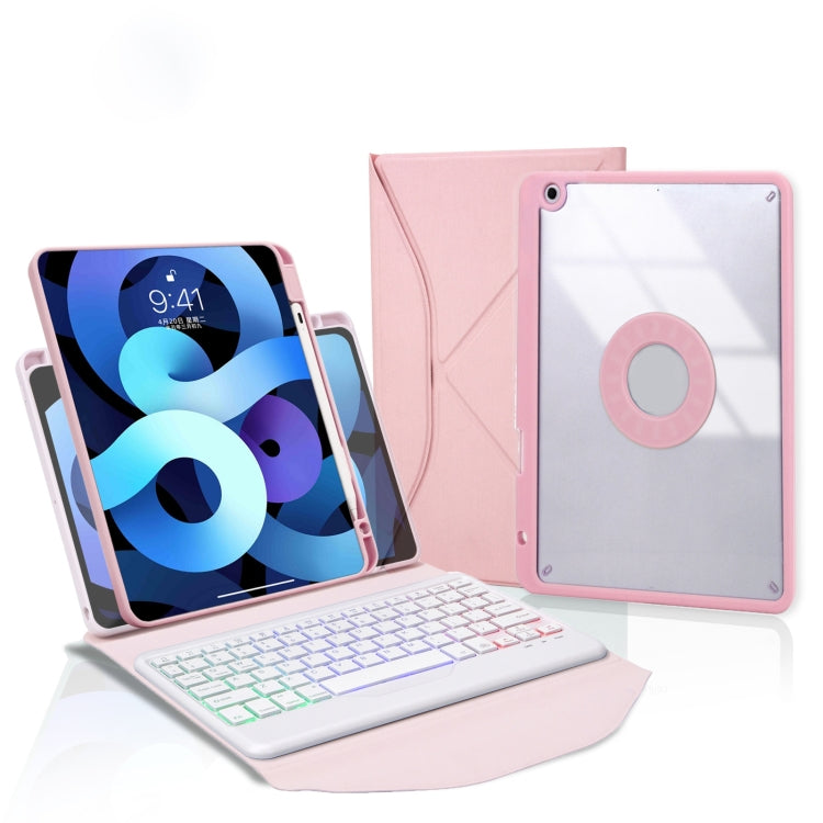 Z102BS Pen Slot Backlight Bluetooth Keyboard Leather Tablet Case For iPad 10.2 2021/2020/2019(Pink) - Universal by PMC TechLife | Online Shopping South Africa | PMC TechLife
