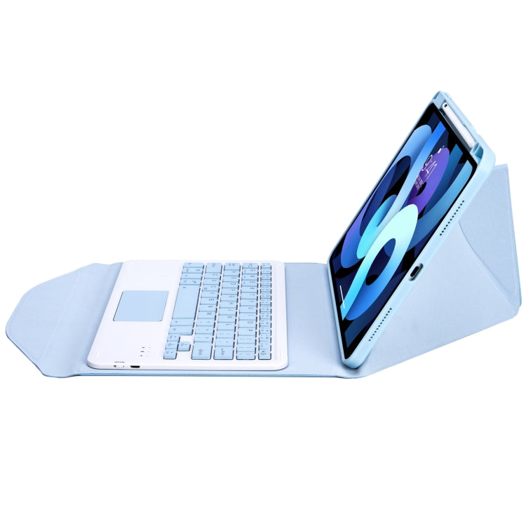 Z11B-A Pen Slot Touchpad Bluetooth Keyboard Leather Tablet Case For iPad Pro 11 2021/2020/2018(Sky Blue) - For iPad Pro by PMC TechLife | Online Shopping South Africa | PMC TechLife