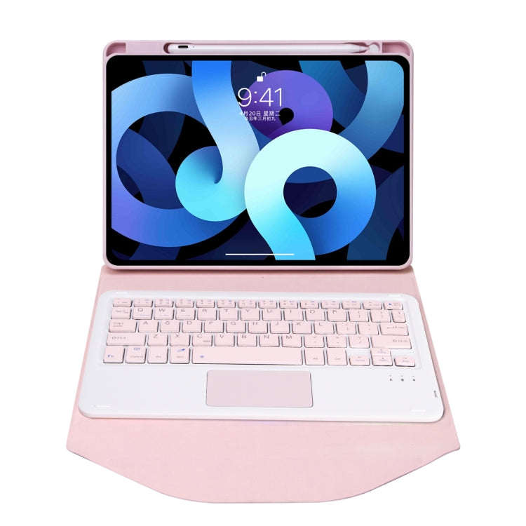 Z098B-A Pen Slot Touchpad Bluetooth Keyboard Leather Tablet Case For iPad Air 11 2025 / 2024 / Air 5 / Air 4(Pink) - For iPad Air by PMC TechLife | Online Shopping South Africa | PMC TechLife | Buy Now Pay Later Mobicred