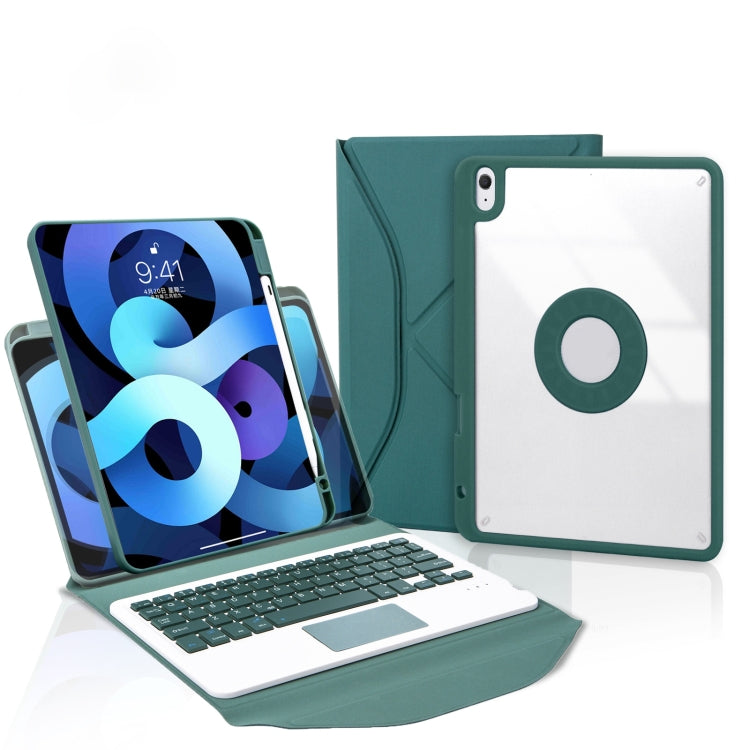 Z098B-A Pen Slot Touchpad Bluetooth Keyboard Leather Tablet Case For iPad Air 10.9 2022/2020(Green) - For iPad Air by PMC TechLife | Online Shopping South Africa | PMC TechLife | Buy Now Pay Later Mobicred
