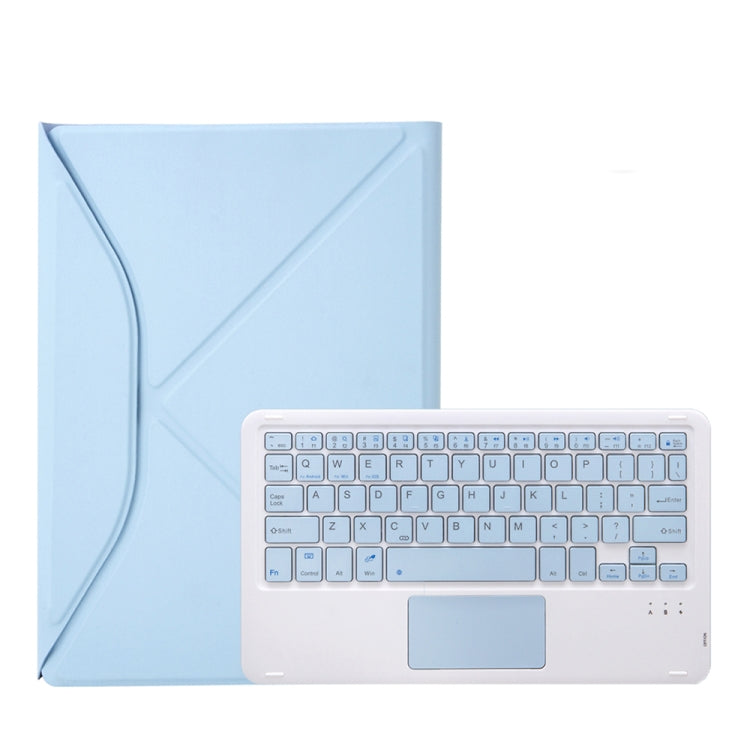 Z098B-A Pen Slot Touchpad Bluetooth Keyboard Leather Tablet Case For iPad Air 11 2025 / 2024 / Air 5 / Air 4(Sky Blue) - free shipping - PMC TechLife - Order now!