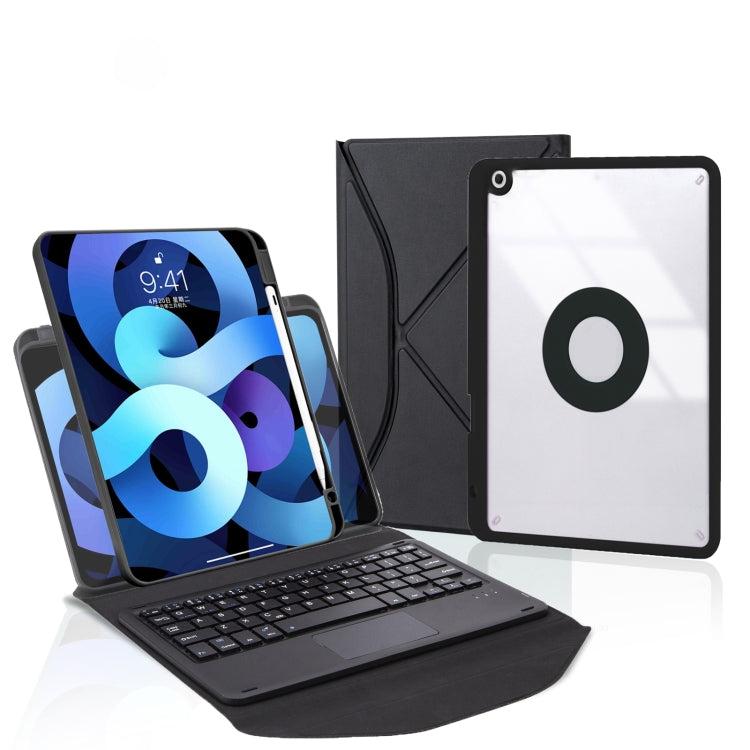 Z102B-A Pen Slot Touchpad Bluetooth Keyboard Leather Tablet Case For iPad 10.2 2021/2020/2019(Black) - Universal by PMC TechLife | Online Shopping South Africa | PMC TechLife