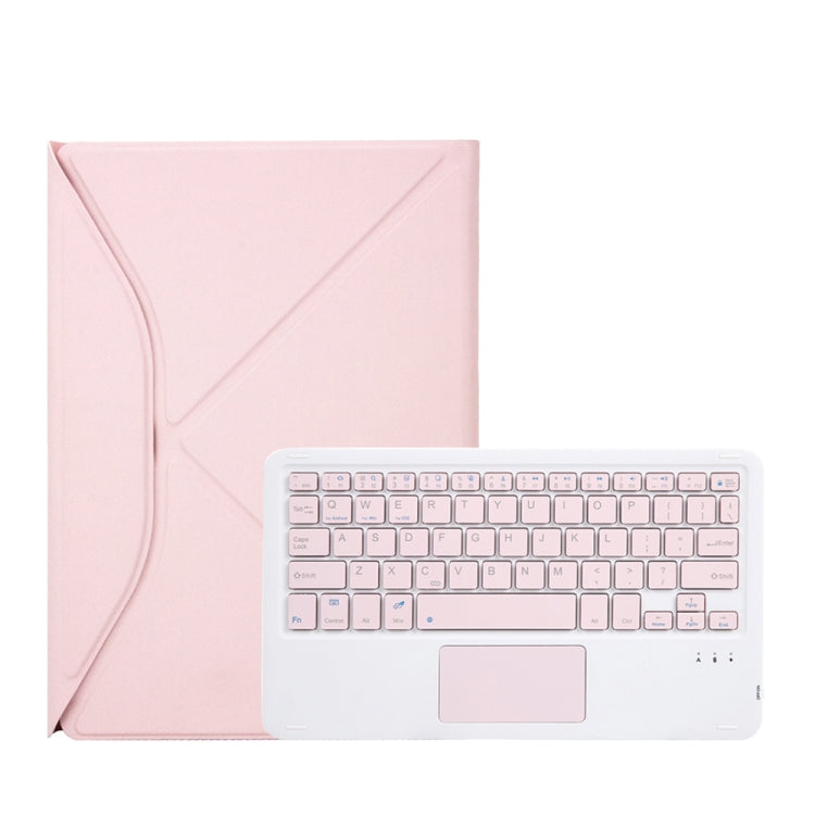 Z102B-A Pen Slot Touchpad Bluetooth Keyboard Leather Tablet Case For iPad 10.2 2021/2020/2019(Pink) - Universal by PMC TechLife | Online Shopping South Africa | PMC TechLife
