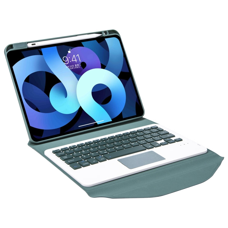 Z102B-A Pen Slot Touchpad Bluetooth Keyboard Leather Tablet Case For iPad 10.2 2021/2020/2019(Green) - free shipping - PMC TechLife - Order now!