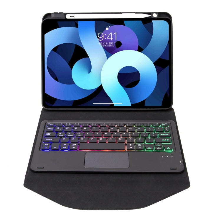 Z098B-AS Pen Slot Touchpad Backlight Bluetooth Keyboard Leather Tablet Case For iPad Air 11 2025 / 2024 / Air 5 / Air 4(Black) - For iPad Air by PMC TechLife | Online Shopping South Africa | PMC TechLife | Buy Now Pay Later Mobicred