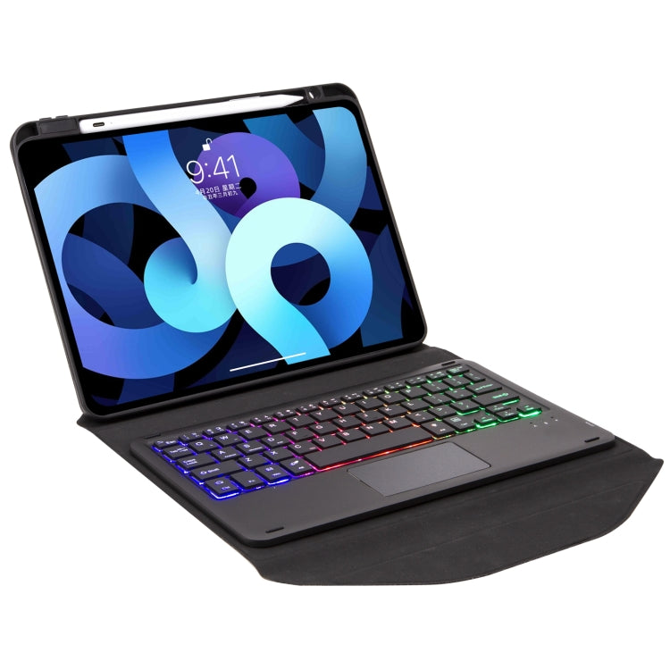 Z102B-AS Pen Slot Touchpad Backlight Bluetooth Keyboard Leather Tablet Case For iPad 10.2 2021/2020/2019(Black) - Universal by PMC TechLife | Online Shopping South Africa | PMC TechLife