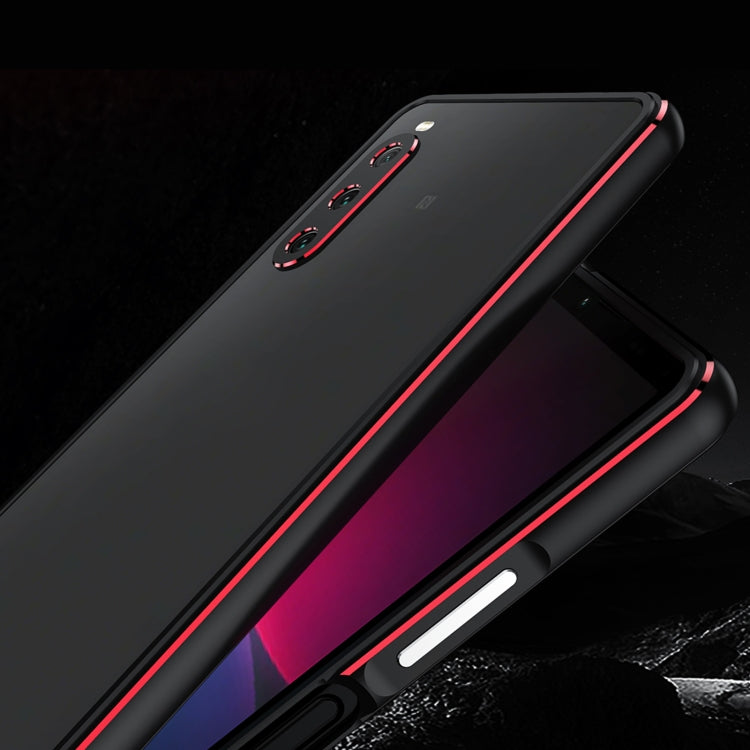 For Sony Xperia 10 ��� Aurora Series Lens Protector + Metal Frame Protective Phone Case(Black+Silver) - Sony Cases by PMC TechLife | Online Shopping South Africa | PMC TechLife | Buy Now Pay Later Mobicred