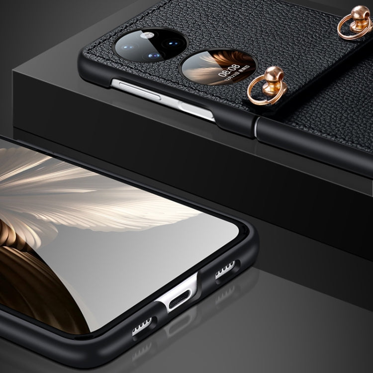 For Huawei P50 Pocket SULADA Litchi Texture Leather + TPU Phone Case with Strap(Black) - free shipping - PMC TechLife - Order now!