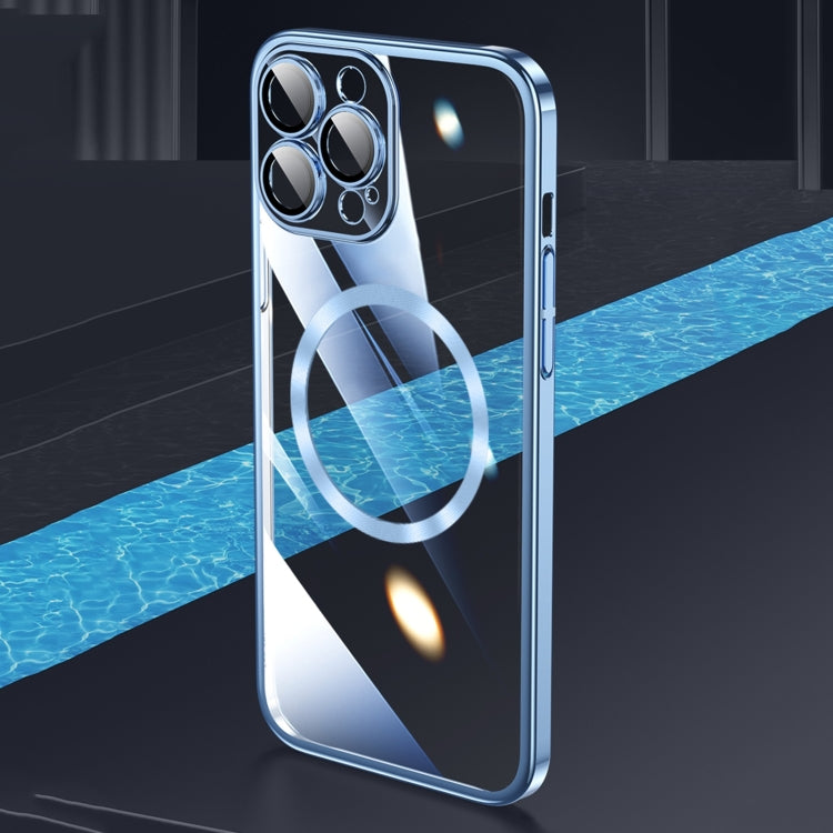 For iPhone 14 Magsafe Magnetic Electroplated PC Phone Case (Blue) - iPhone 14 Cases by PMC TechLife | Online Shopping South Africa | PMC TechLife