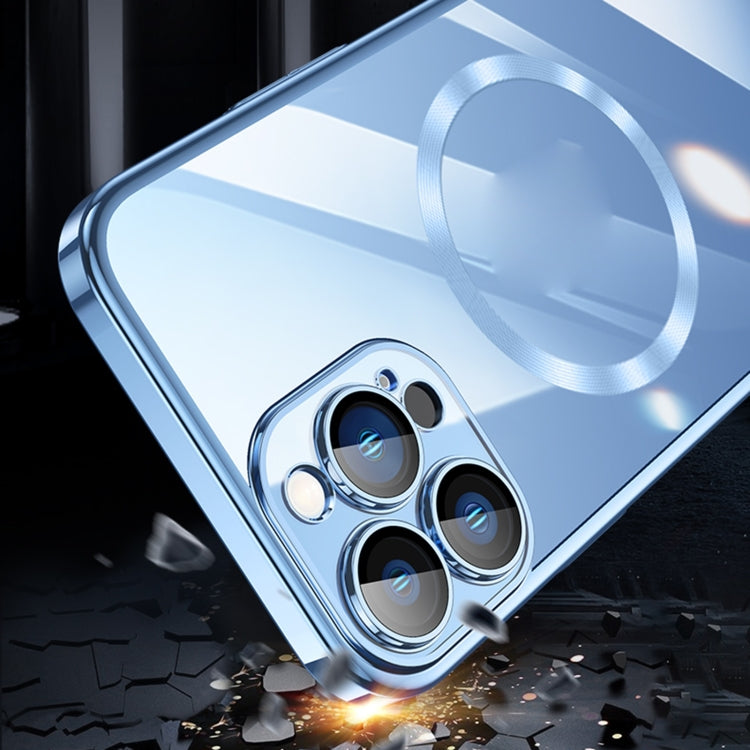 For iPhone 14 Magsafe Magnetic Electroplated PC Phone Case (Blue) - iPhone 14 Cases by PMC TechLife | Online Shopping South Africa | PMC TechLife