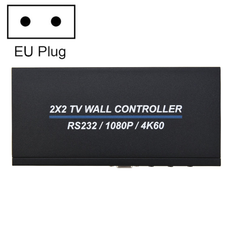 BT100 4K 60Hz 1080P 2 x 2 TV Wall Controller, Plug Type:EU Plug(Black) - Splitter by PMC Jewellery | Online Shopping South Africa | PMC Jewellery | Buy Now Pay Later Mobicred