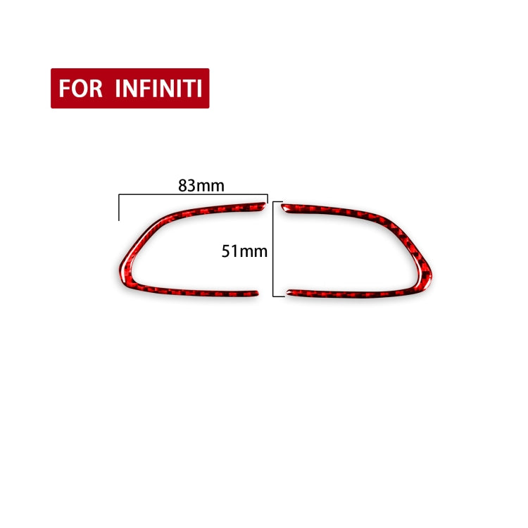 Car Carbon Fiber Steering Wheel Buttons Decorative Sticker for Infiniti Q50 2014-2020 / Q60 / QX60(Red) - Steering Wheel Accessories by PMC TechLife | Online Shopping South Africa | PMC TechLife | Buy Now Pay Later Mobicred
