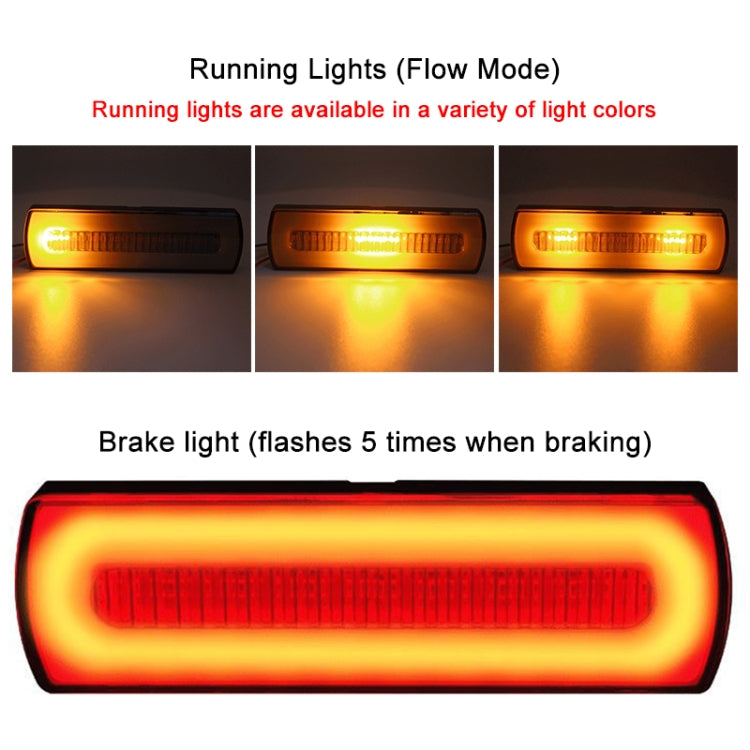 2 PCS Truck modified 40LED Two-color Running Water Turn Signal Light(Red Yellow) - free shipping - PMC TechLife - Order now!