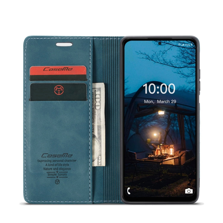 For Samsung Galaxy M53 5G CaseMe 013 Multifunctional Horizontal Flip Leather Phone Case(Blue) - free shipping - PMC Jewellery - Order now!