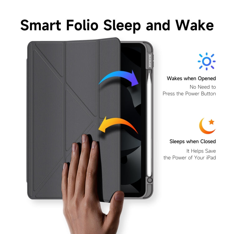 For iPad Air 2020 / Air 2022 / Air 11 2024 DUX DUCIS Magi Series Shockproof Tablet Case(Grey) - iPad Air (2022) / (2020) 10.9 Cases by DUX DUCIS | Online Shopping South Africa | PMC TechLife | Buy Now Pay Later Mobicred