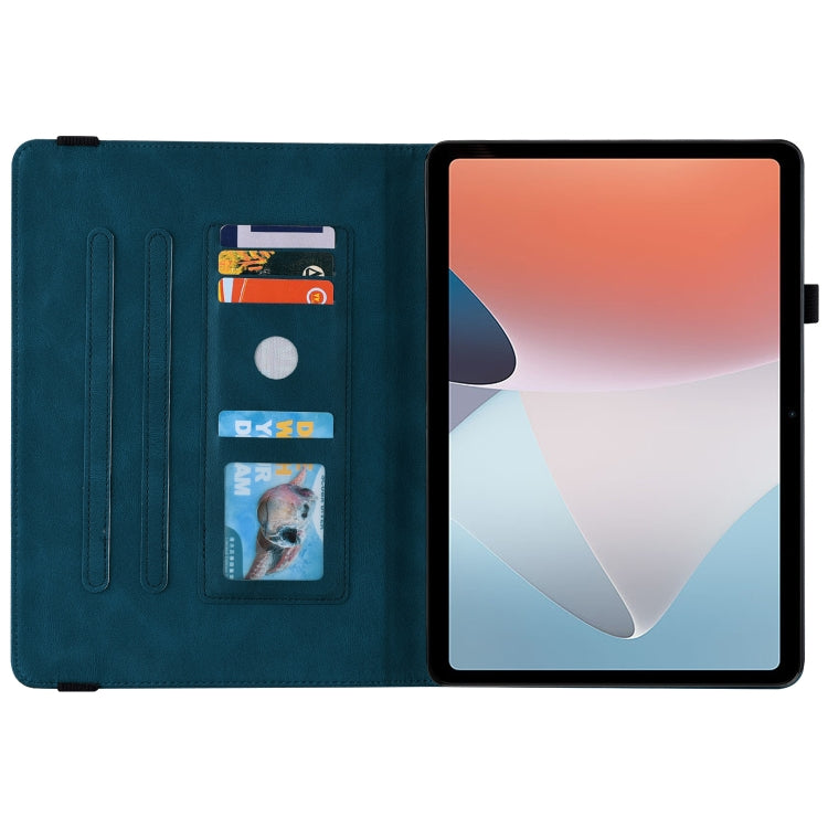For OPPO Pad Air Butterfly Flower Embossed Leather Tablet Case(Blue) - OPPO by PMC TechLife | Online Shopping South Africa | PMC TechLife | Buy Now Pay Later Mobicred