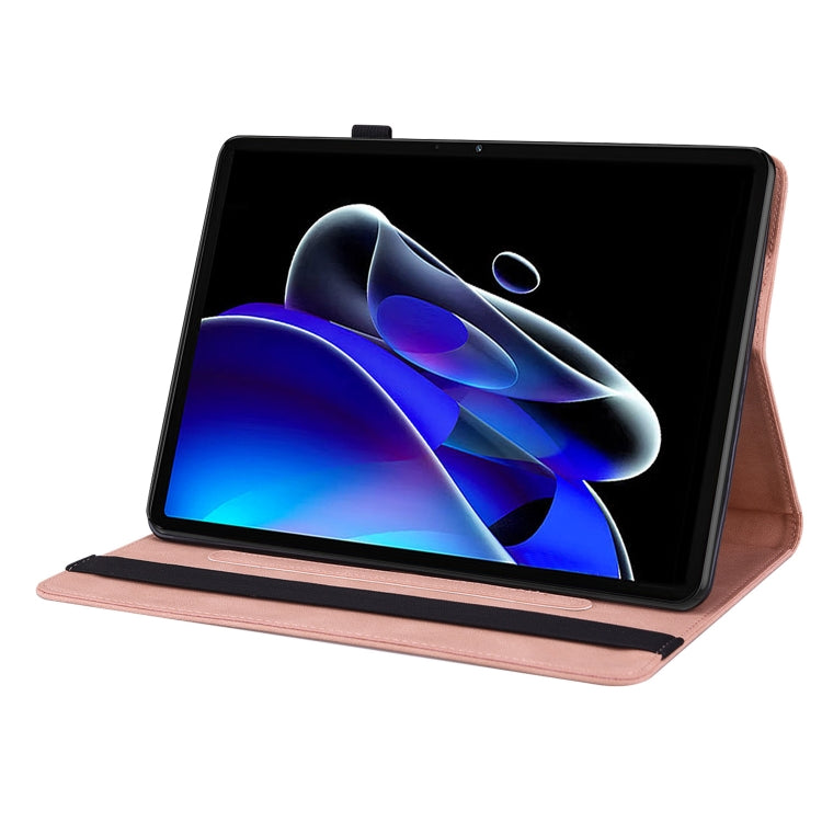 For Realme Pad X Butterfly Flower Embossed Leather Tablet Case(Rose Gold) - Realme by PMC TechLife | Online Shopping South Africa | PMC TechLife | Buy Now Pay Later Mobicred
