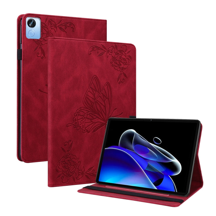 For Realme Pad X Butterfly Flower Embossed Leather Tablet Case(Red) - free shipping - PMC TechLife - Order now!
