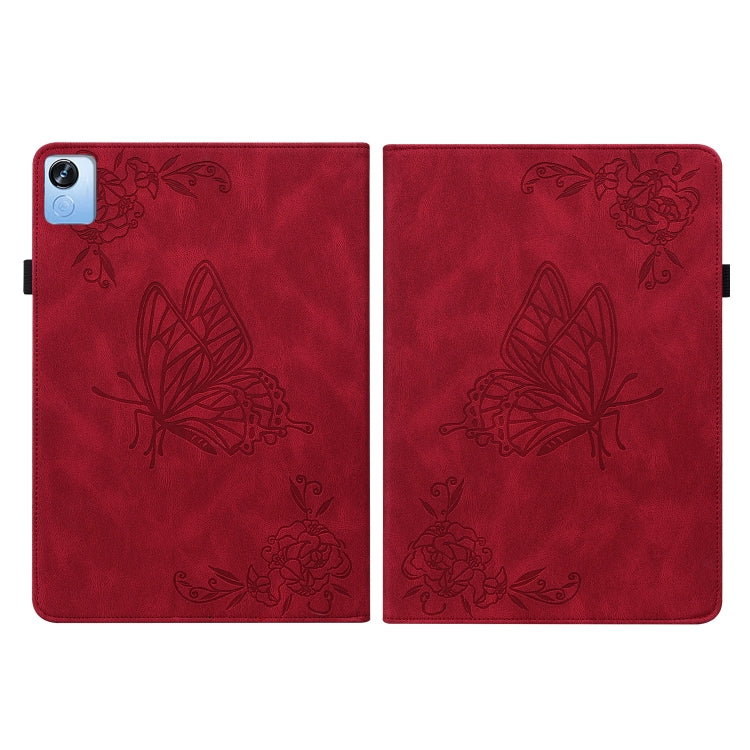 For Realme Pad X Butterfly Flower Embossed Leather Tablet Case(Red) - free shipping - PMC TechLife - Order now!