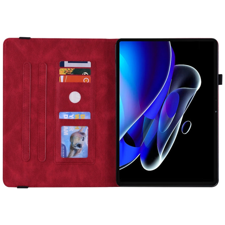 For Realme Pad X Butterfly Flower Embossed Leather Tablet Case(Red) - free shipping - PMC TechLife - Order now!