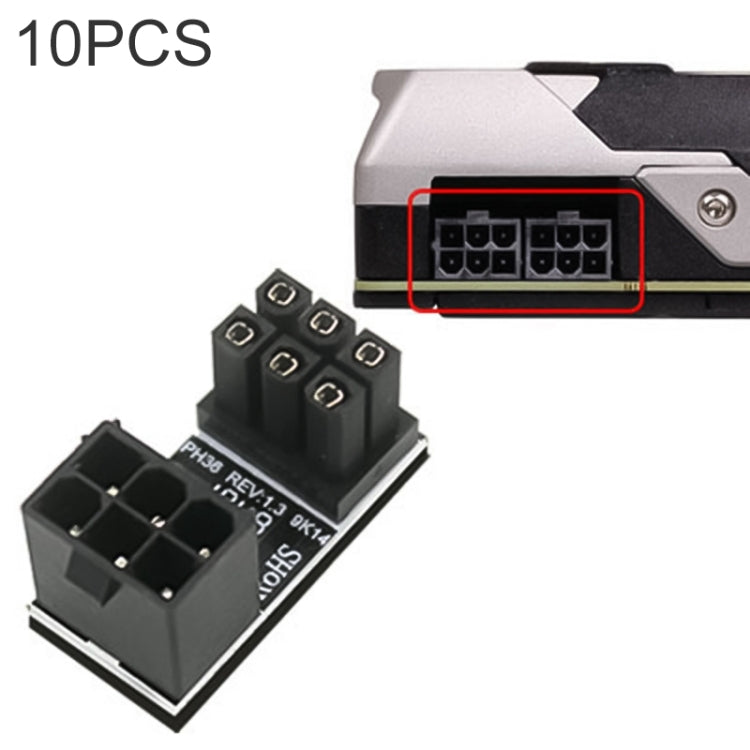 10 PCS ATX 8Pin Female to 8Pin Male 180 Degree Angled Adapter , Model: PH36A - Others by PMC Jewellery | Online Shopping South Africa | PMC Jewellery | Buy Now Pay Later Mobicred