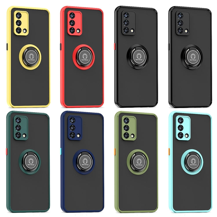 For OPPO A74 4G Q Shadow 1 Series TPU + PC Phone Case with Ring Holder(Black+Red) - OPPO Cases by PMC TechLife | Online Shopping South Africa | PMC TechLife | Buy Now Pay Later Mobicred