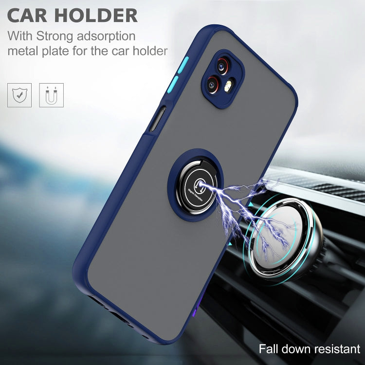 For Samsung Galaxy Xcover6 Pro Q Shadow 1 Series TPU + PC Phone Case with Ring Holder(Sky Blue) - Galaxy Phone Cases by PMC TechLife | Online Shopping South Africa | PMC TechLife