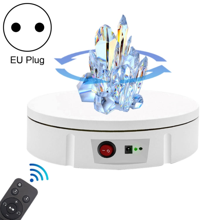 22cm Charging Rotating Display Stand Video Shooting Turntable, Load: 50kg, Power Plug:EU Plug(White) -  by PMC TechLife | Online Shopping South Africa | PMC TechLife | Buy Now Pay Later Mobicred
