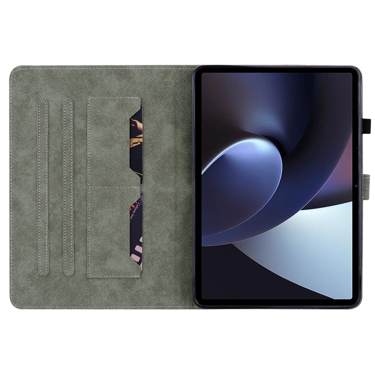 For OPPO Pad 11 Tiger Pattern PU Tablet Case(Grey) - OPPO by PMC TechLife | Online Shopping South Africa | PMC TechLife | Buy Now Pay Later Mobicred