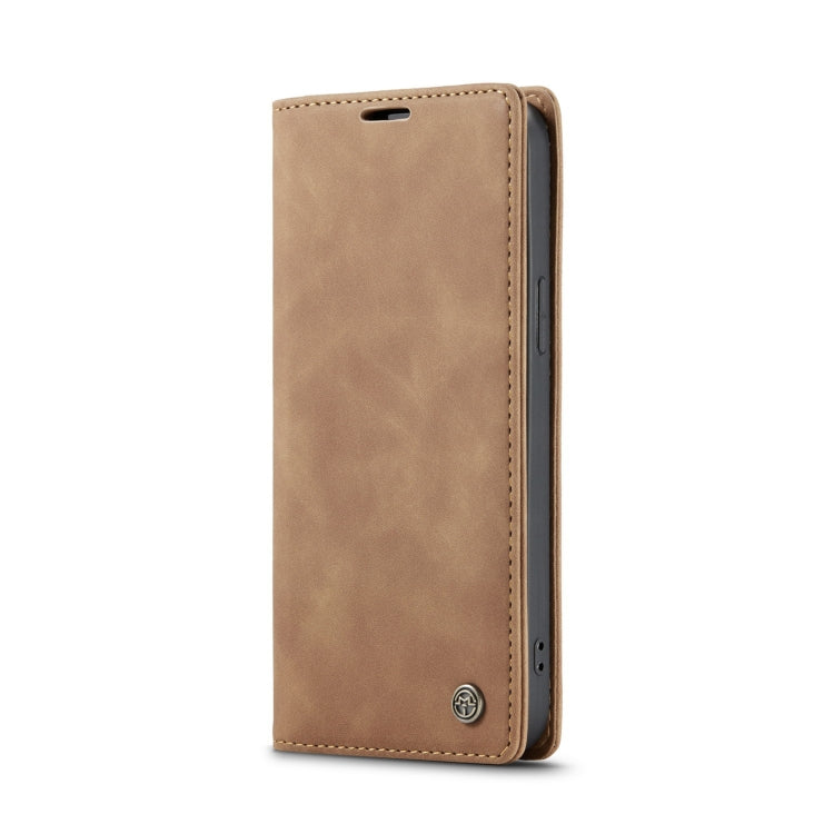 For iPhone 14 Pro Max CaseMe-013 Multifunctional Retro Frosted Leather Phone Case (Brown) - free shipping - PMC Jewellery - Order now!