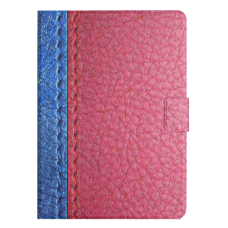 For Amazon Kindle Fire HD 10 2021 Stitching Solid Color Smart Leather Tablet Case(Rose Red) - Amazon by PMC TechLife | Online Shopping South Africa | PMC TechLife | Buy Now Pay Later Mobicred