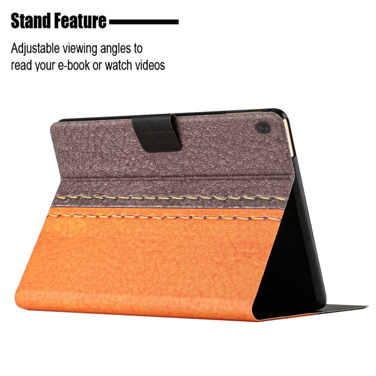 For Lenovo Tab M10 X605F X505 Stitching Solid Color Smart Leather Tablet Case(Orange) - Lenovo by PMC TechLife | Online Shopping South Africa | PMC TechLife | Buy Now Pay Later Mobicred