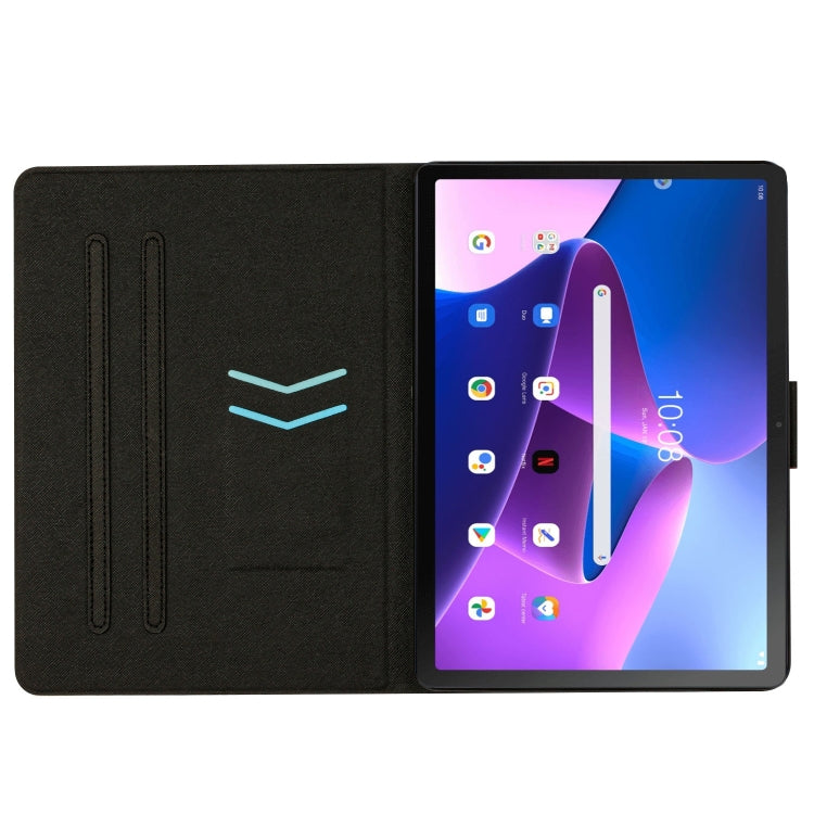 For Lenovo Tab M10 Plus Stitching Solid Color Smart Leather Tablet Case(Rose Red) - Lenovo by PMC TechLife | Online Shopping South Africa | PMC TechLife | Buy Now Pay Later Mobicred