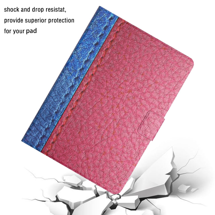 For Lenovo Tab M10 Plus Stitching Solid Color Smart Leather Tablet Case(Rose Red) - Lenovo by PMC TechLife | Online Shopping South Africa | PMC TechLife | Buy Now Pay Later Mobicred