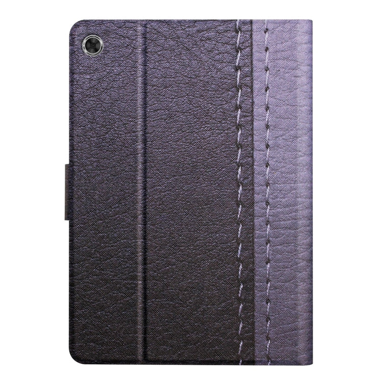 For Lenovo Tab M10 Plus Stitching Solid Color Smart Leather Tablet Case(Grey) - Lenovo by PMC TechLife | Online Shopping South Africa | PMC TechLife | Buy Now Pay Later Mobicred