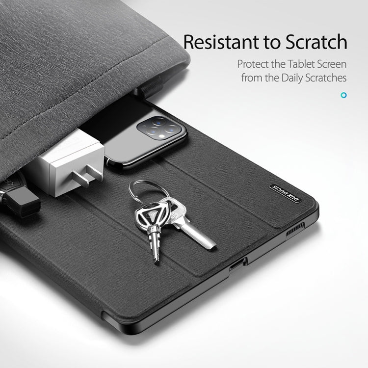 For Galaxy Tab S6 Lite 10.4 inch / S6 Lite 2024 DUX DUCIS Domo Series Horizontal Flip Magnetic PU Leather Case with Three-folding Holder & Pen Slot & Sleep / Wake-up Function(Black) - free shipping - PMC Jewellery - Order now!