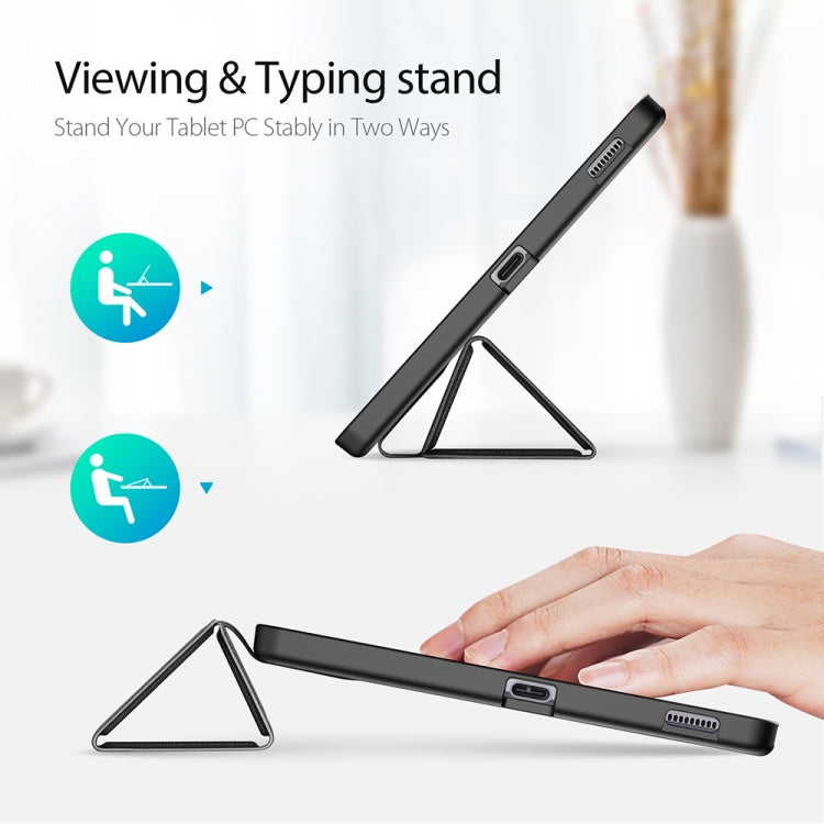 For Galaxy Tab S6 Lite 10.4 inch / S6 Lite 2024 DUX DUCIS Domo Series Horizontal Flip Magnetic PU Leather Case with Three-folding Holder & Pen Slot & Sleep / Wake-up Function(Black) - free shipping - PMC Jewellery - Order now!