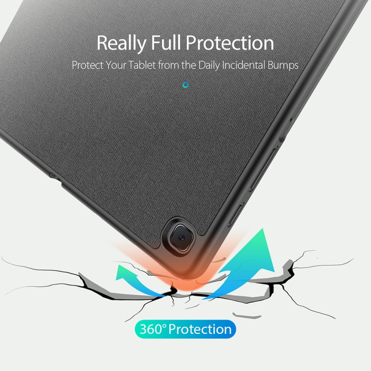 For Galaxy Tab S6 Lite 10.4 inch / S6 Lite 2024 DUX DUCIS Domo Series Horizontal Flip Magnetic PU Leather Case with Three-folding Holder & Pen Slot & Sleep / Wake-up Function(Black) - free shipping - PMC Jewellery - Order now!