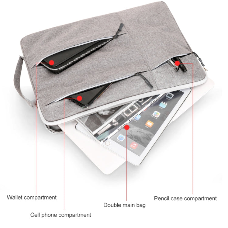 C310 Portable Casual Laptop Handbag, Size:13-13.3 inch(Grey) - 13.3 inch by PMC TechLife | Online Shopping South Africa | PMC TechLife | Buy Now Pay Later Mobicred