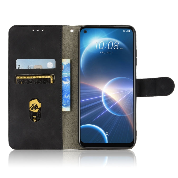 For HTC Desire 22 Pro Skin Feel Magnetic Flip Leather Phone Case(Black) - free shipping - PMC TechLife - Order now!