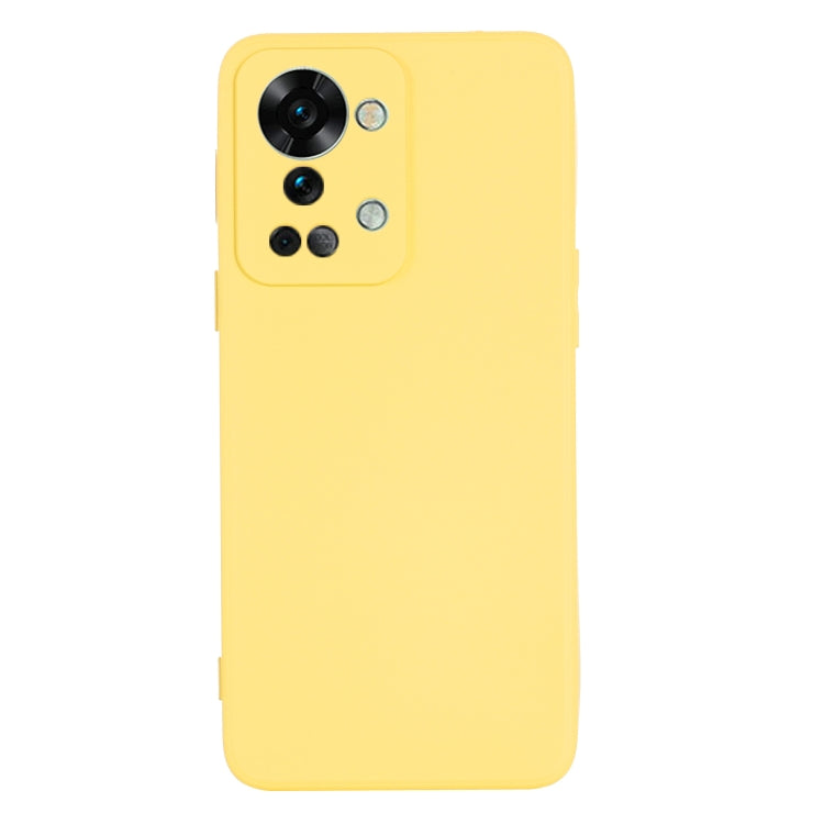 For OnePlus Nord 2T Pure Color Liquid Silicone Shockproof Phone Case(Yellow) - free shipping - PMC TechLife - Order now!