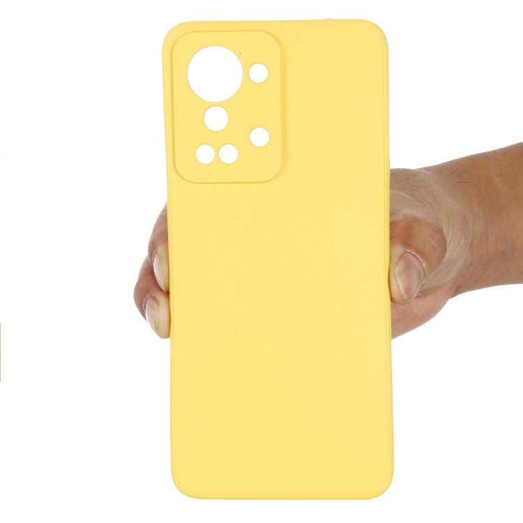 For OnePlus Nord 2T Pure Color Liquid Silicone Shockproof Phone Case(Yellow) - free shipping - PMC TechLife - Order now!